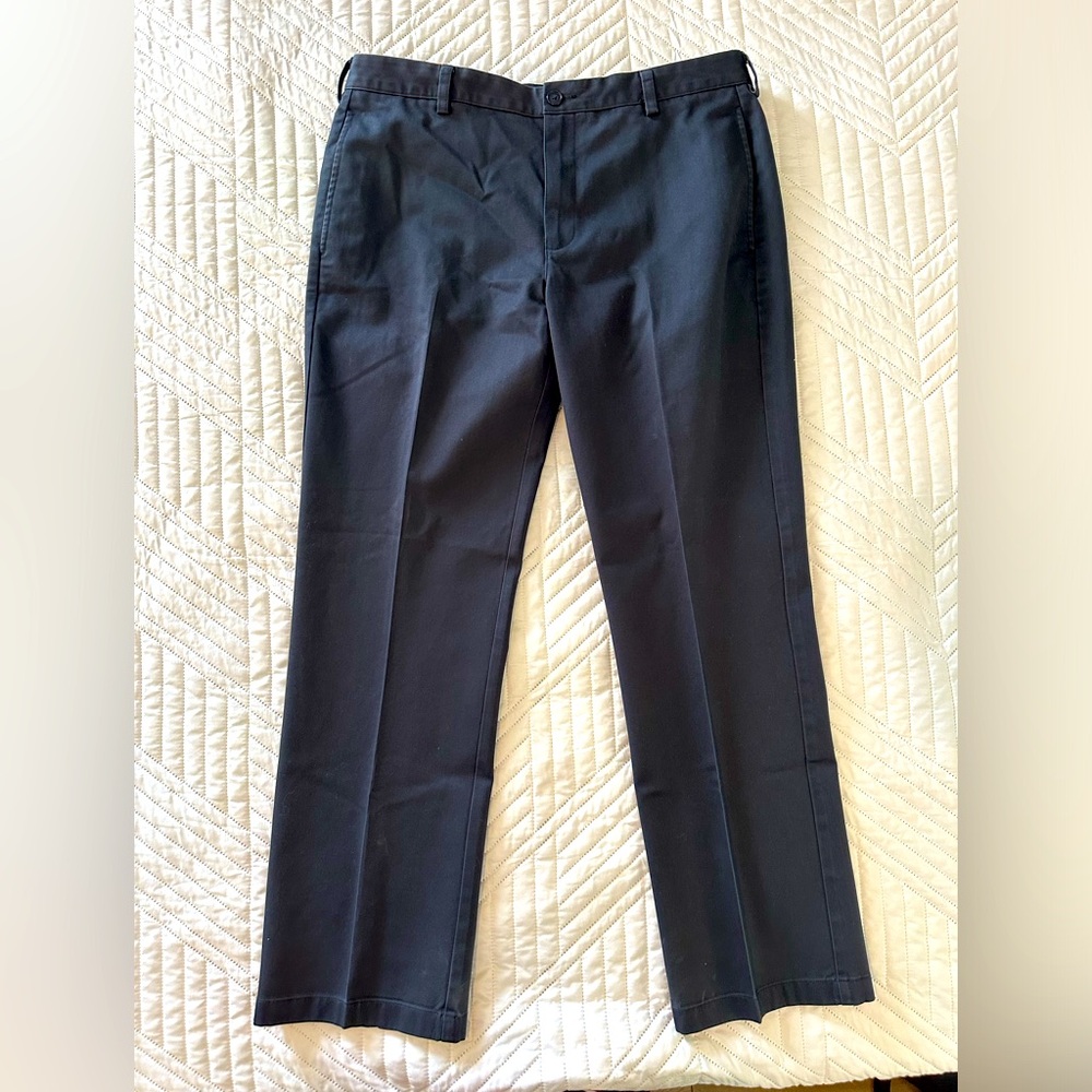 L.L.Bean men’s slacks. 34x30. Navy. No flaws. Always dry cleaned.